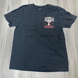 Texas Rangers 2023 World Series Champions T-Shirt Black MLB Baseball Graphic Tee